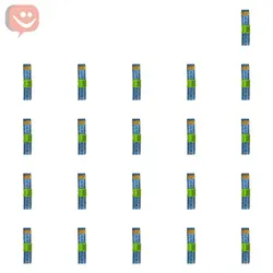 متر خیاطی به طول 150 سانتی متر رنگ آبی بسته ۲۱عددی