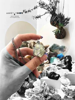 گردنبند کوارتز لیمو ( لیمون کوارتز ) انحصاری و اصل و معدنی A430