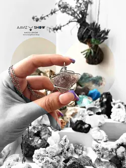 گردنبند آمیتیست پر رنگ و زیبا نمونه معدنی و راف A426 سنگشو