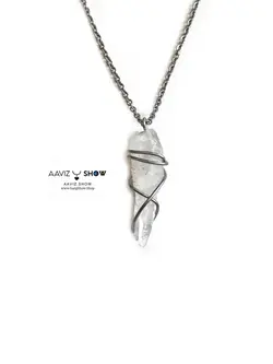 خریدگردنبند کریستال کوارتز معدنی و شفاف زیبا A422راف|سنگشو