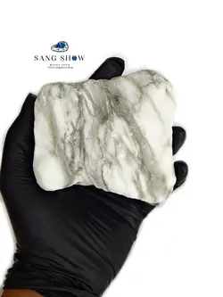 سنگ راف هولیت ( هائولیت ) با رگه های استثنایی و معدنی S490