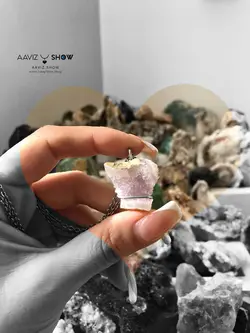 تهیه و خریدگردنبند سنگ راف آمیتیست با فرم ویژه A225راف|سنگشو