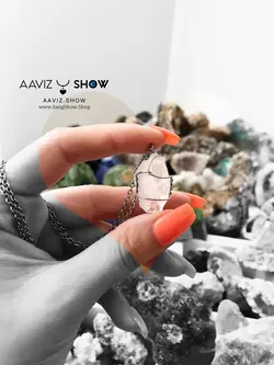 گردنبند کریستال کوارتز استثنایی و معدنی با بافت ویژه A218راف