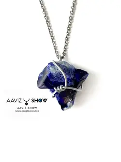 خرید آویز ابسیدین آبی معدنی با فرم ویژه A203 معدنی | سنگشو