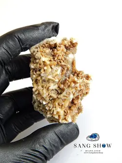 استیلبیت شاخه ای کمنظیر فلاور و نایاب با همرشدی کریستال های کوارتز S459