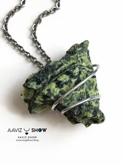 گردنبند مارسنگ ( سرپانتین ) با بافت مفتولی ویژه A198 سنگشو