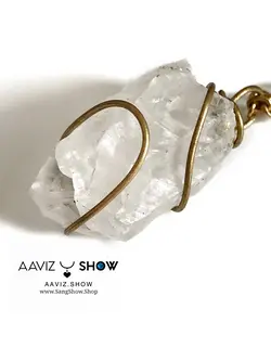 خرید آویز کریستال کوارتز معدنی با بافت مفتولی ویژه A193سنگشو