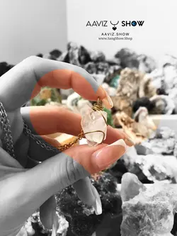 خرید آویز کریستال کوارتز معدنی با بافت مفتولی ویژه A193سنگشو