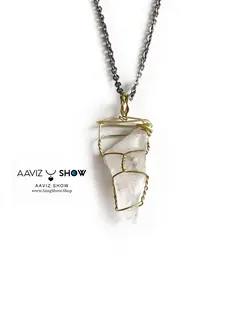 مشخصات و خرید گردنبند کریستال کوارتز A171 راف | سنگشو