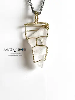 مشخصات و خرید گردنبند کریستال کوارتز A171 راف | سنگشو