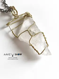 مشخصات و خرید گردنبند کریستال کوارتز A171 راف | سنگشو