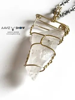 مشخصات و خرید گردنبند کریستال کوارتز A171 راف | سنگشو
