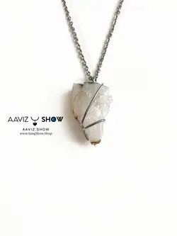 تهیه و خرید گردنبند کوارتز معدنی راف A165 معدنی | سنگشو