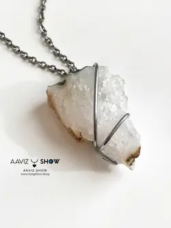 تهیه و خرید گردنبند کوارتز معدنی راف A165 معدنی | سنگشو