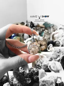 تهیه و خرید گردنبند استیلبیت معدنی و کمیاب A162 راف | سنگشو