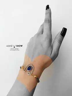 تهیه و خرید دستبند سنگ لاجورد D07 لاکچری و اصل | سنگشو