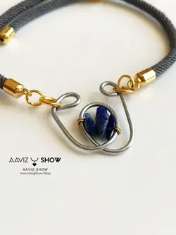 تهیه و خرید دستبند سنگ لاجورد D07 لاکچری و اصل | سنگشو
