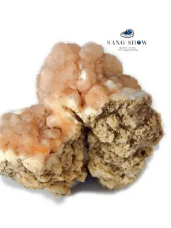 سنگ رز کوارتز خوشه ای انحصاری و اصل برزیل بر روی بستر S572