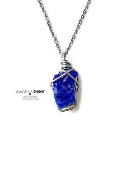 خریدآویز ابسیدین آبی اصل و معدنی نمونه انحصاری A471راف|سنگشو