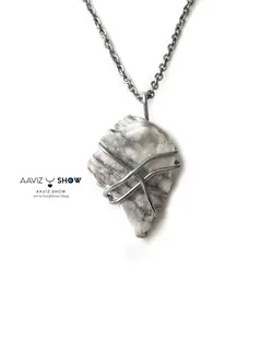 گردنبند هولیت (هاولیت) معدنی و اصل نمونه انحصاری و راف A490