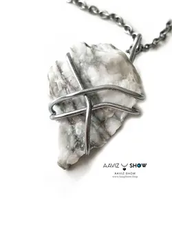 گردنبند هولیت (هاولیت) معدنی و اصل نمونه انحصاری و راف A490