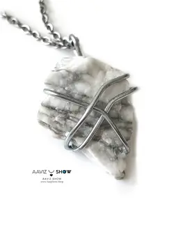 گردنبند هولیت (هاولیت) معدنی و اصل نمونه انحصاری و راف A490