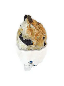 خرید سنگ تورمالین سیاه شورل بر روی بستر میکا S609 راف|سنگشو