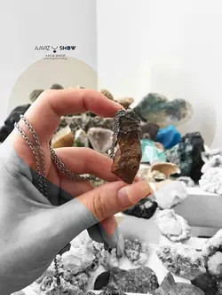 خریدآویز جاسپر موکائیت اصل و معدنی نمونه زیبا A511راف|سنگشو