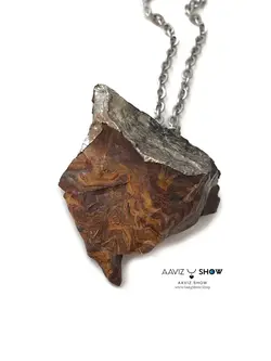 گردنبند سنگ جاسپر موکائیت اصل و معدنی نمونه انحصاری A510 راف