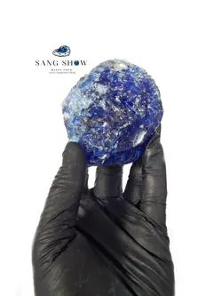 سنگ راف ابسیدین آبی اصل و معدنی نمونه استثنایی S634راف|سنگشو