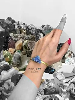 دستبند کوارتز آبی راف و انحصاری نمونه اصل و معدنی D047 سنگشو