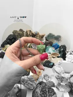 آویز اونتورین سبز معدنی برزیل نمونه انحصاری و زیبا A535سنگشو