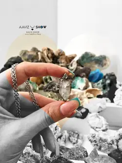 خریدگردنبند کریستال کوارتز با فرم ویژه و معدنی A619راف|سنگشو