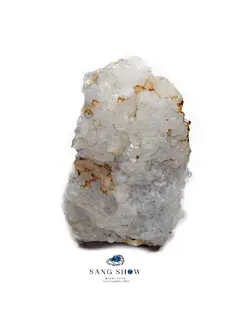 کریستال کوارتز با ژئود آمیتیست و رگه های عقیق خزه زیبا S770