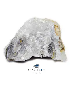 کریستال کوارتز کلاس جهانی نمونه اصل و معدنی با عقیق خزه زیبا S773