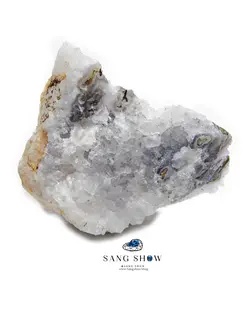 کریستال کوارتز کلاس جهانی نمونه اصل و معدنی با عقیق خزه زیبا S773