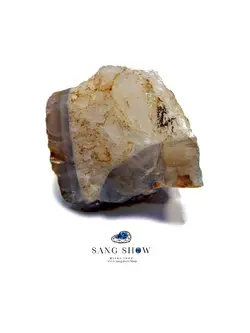 کریستال کوارتز بر بستر عقیق کبود درجه یک و معدنی S833 سنگشو