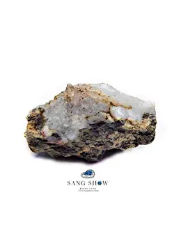 عقیق سفید با همرشدی کوارتز و آمیتیست نمونه زیبا و با اصالت S825