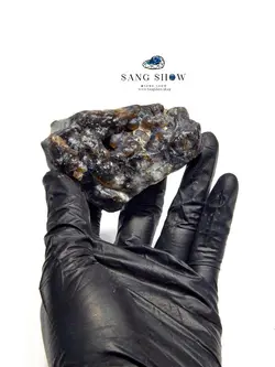 عقیق حبابی جزع (قهوه ای) نمونه زیبا و اصل و معدنی S883 راف