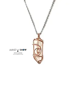 گردنبند کوارتز شفاف زیبا نمونه اصل و معدنی A660 سنگشو