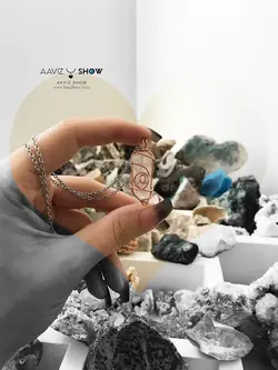 گردنبند کوارتز شفاف زیبا نمونه اصل و معدنی A660 سنگشو