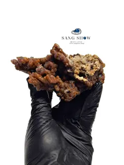 عقیق انگوری کلکسیونی نمونه زیبا و استثنایی s919 راف | سنگشو