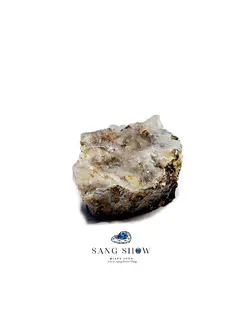 سلنایت شفاف و هیولاندیت در ژئود کریستال کوارتز زیبا و اصل S905