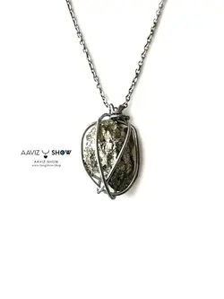 گردنبند سنگ پیریت ویژه نمونه معدنی و اصل A675 راف | سنگشو