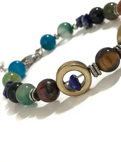 دستبند انرژی درمانی سنگهای اصل و معدنی نمونه استثنایی D063