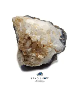 کریستال کوارتز روی بستر عقیق کبود نمونه کلاس جهانی و معدنی S950