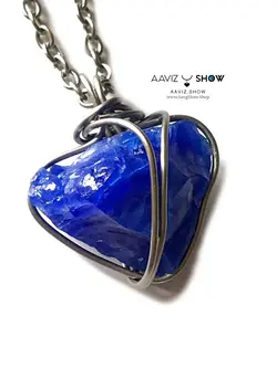 آویز ابسیدین آبی نمونه کمنظیر و هیجان انگیز و اصل و معدنی A688