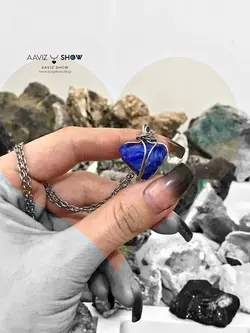 آویز ابسیدین آبی نمونه کمنظیر و هیجان انگیز و اصل و معدنی A688