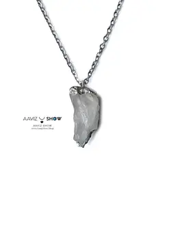 گردنبند سنگ کوارتز ویژه نمونه زیبا و معدنی A720 راف | سنگشو