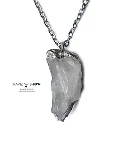 گردنبند سنگ کوارتز ویژه نمونه زیبا و معدنی A720 راف | سنگشو